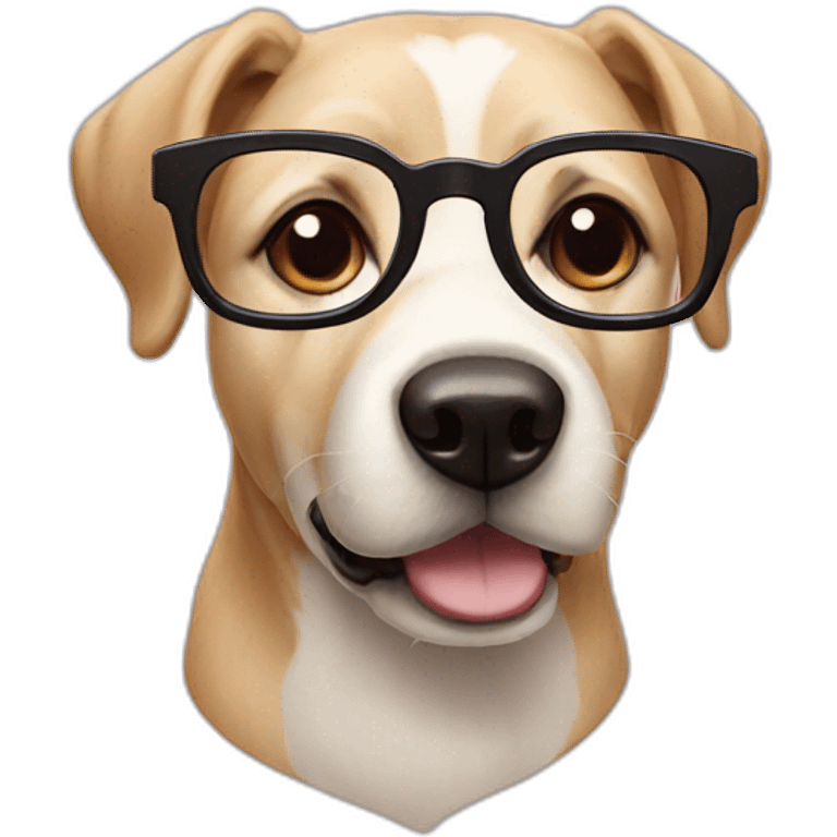 dog made of glasses emoji