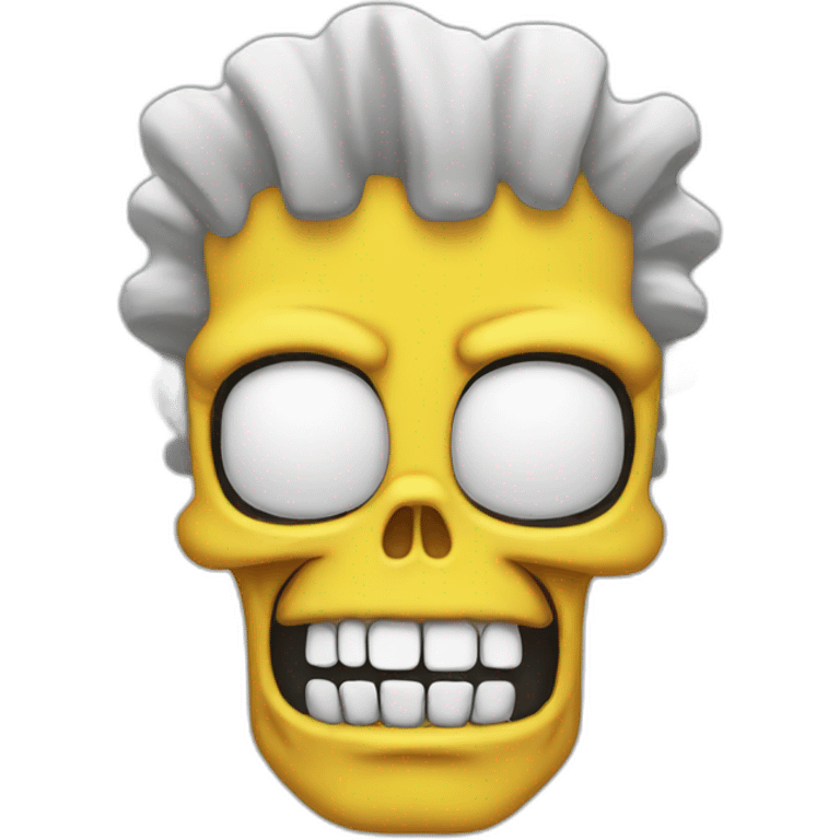 Bart simpson skull emoji