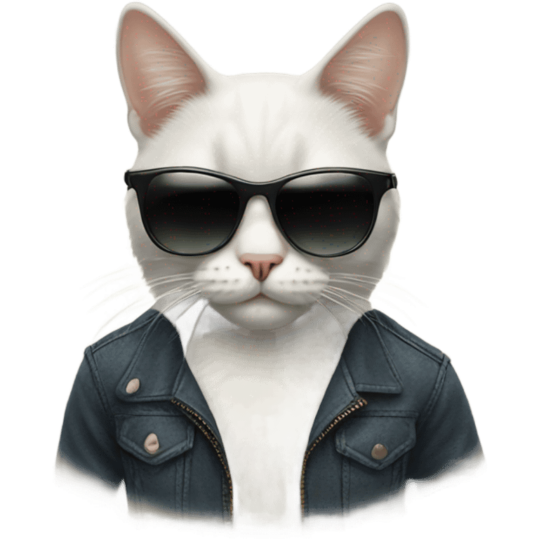 Cat with sunglasses emoji