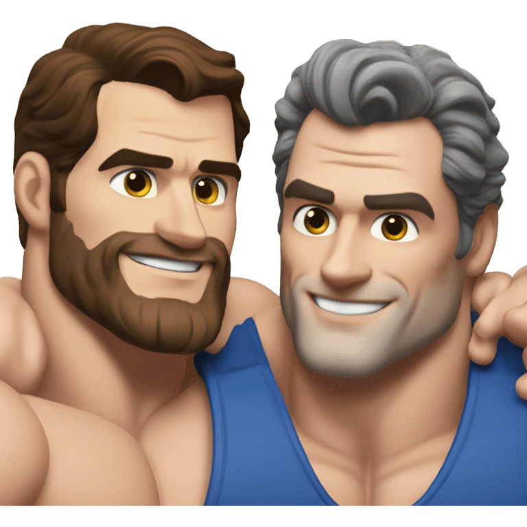  Henry cavill and henry cavill embrace bodybuilders realistic emoji