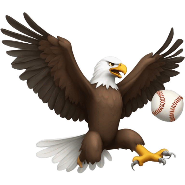 Eagle hitting baseball emoji