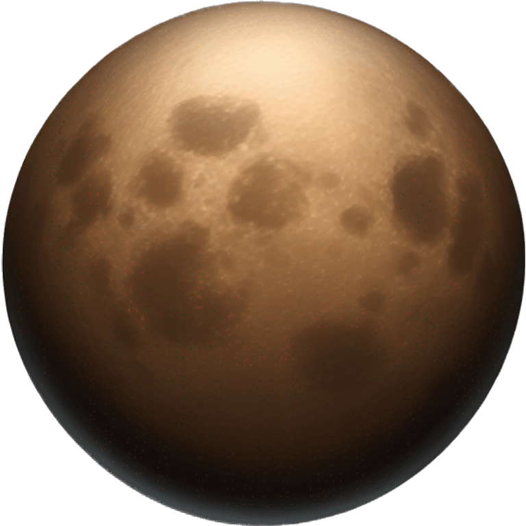 A realistic bronze moon emoji