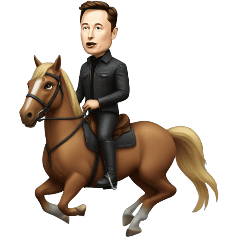 elon musk on the horse emoji