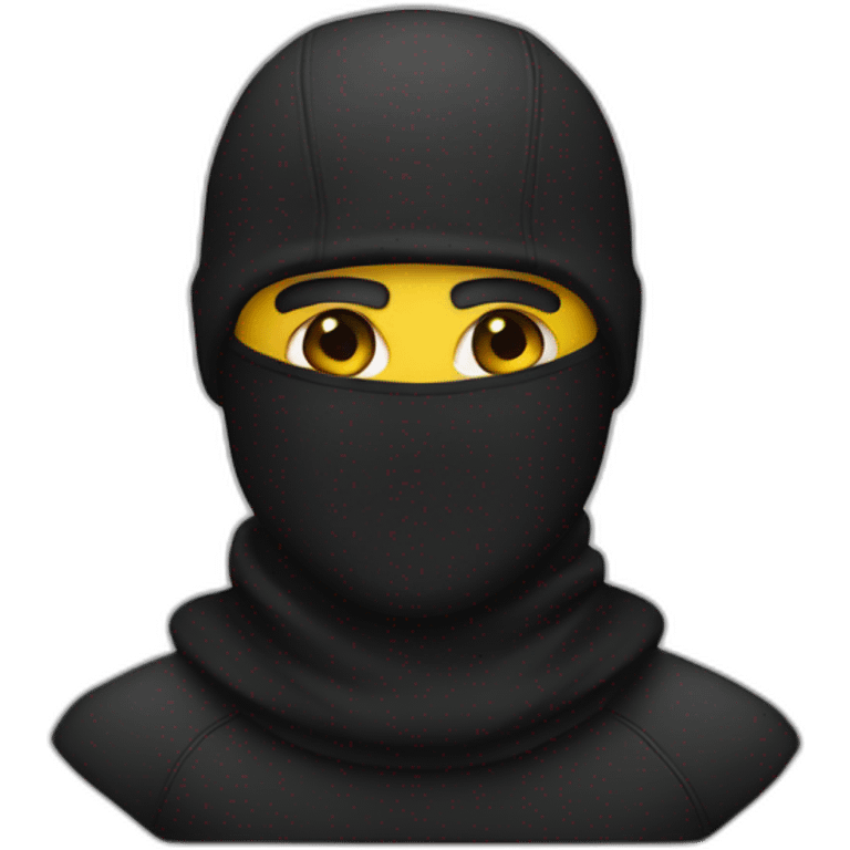 man with a balaclava emoji