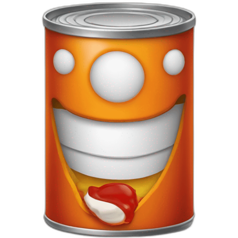 Orange Can of red chili peppers with sauce emoji