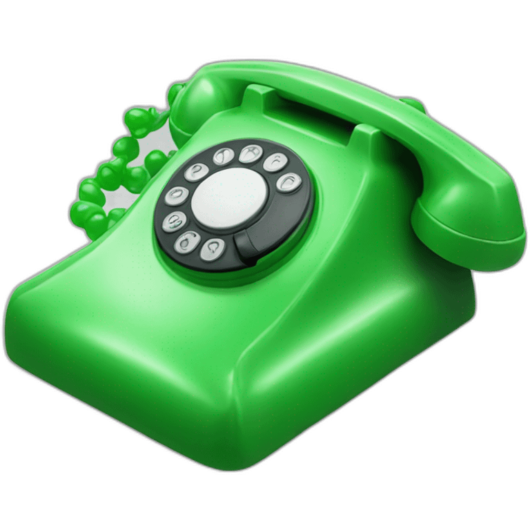 telephone covered in green goo emoji