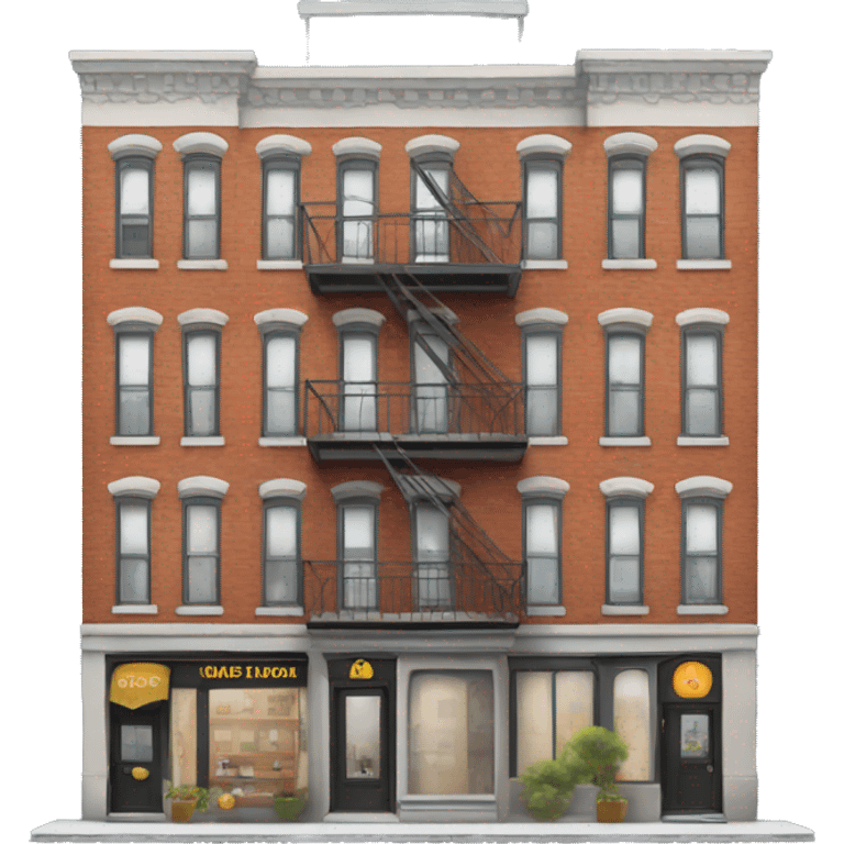 NYC style apartment with store below emoji