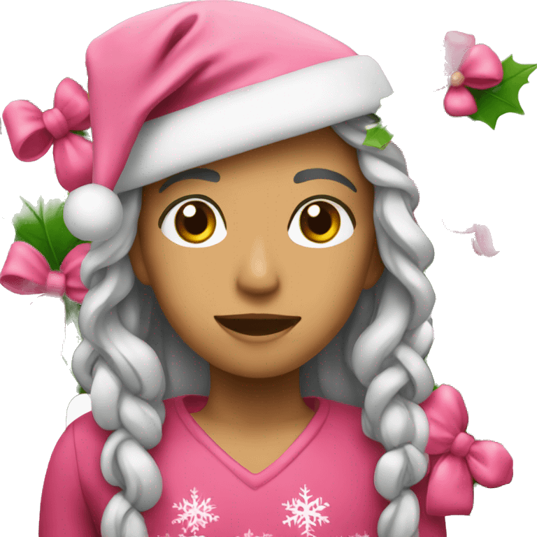 Navidad rosa emoji