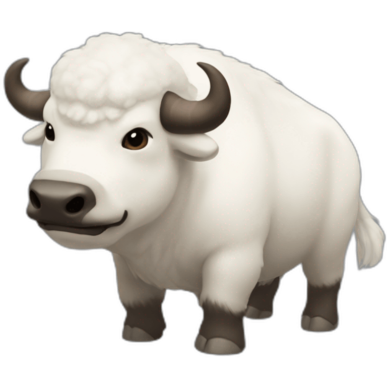 appa White flying bison from avatar the last airbender with grey arrow on forehead emoji