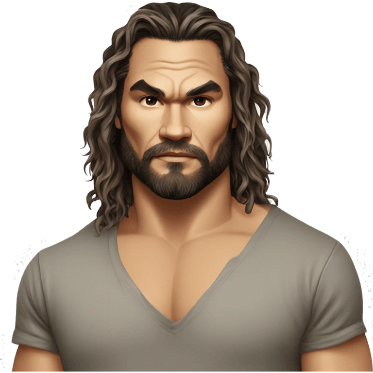 realistic jason momoa wearing tee emoji