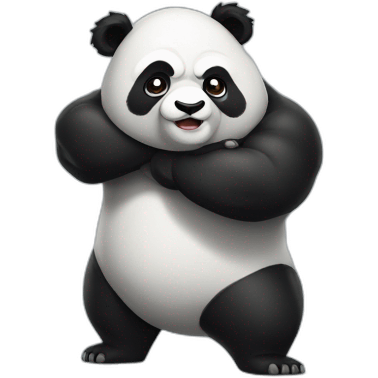 bodybuilder panda emoji