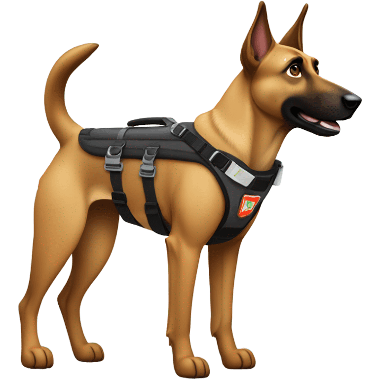 Search and rescue malinois dog emoji