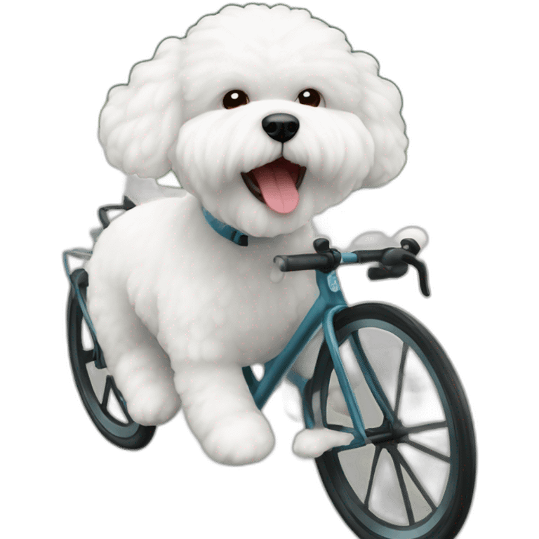 Bichon frisé cycling emoji