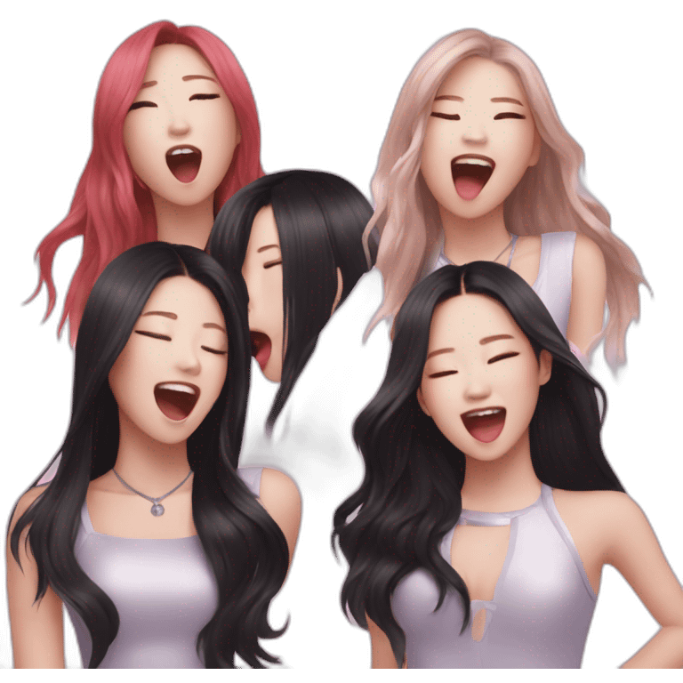 blackpink music group singing emoji