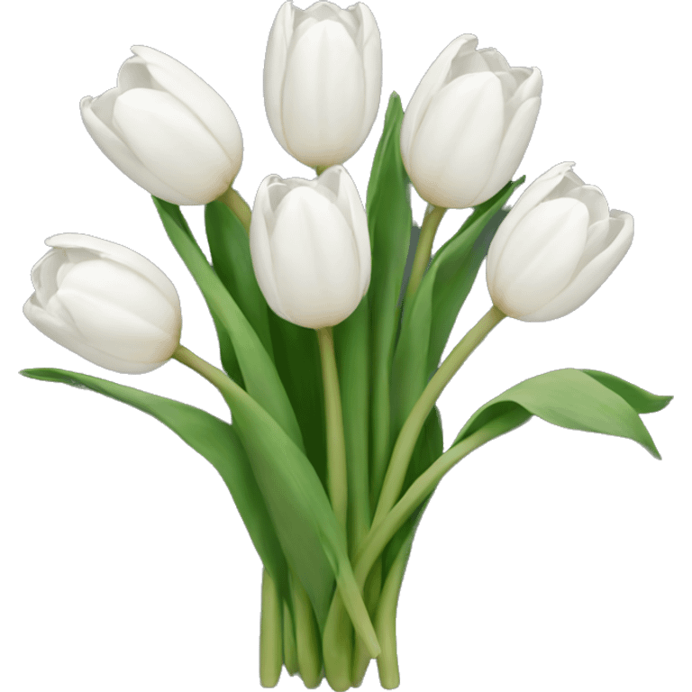 white tulip bouquet  emoji