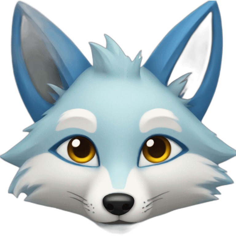 blue fox emoji