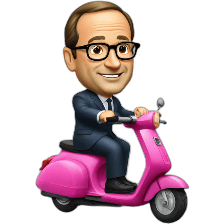 francois hollande sur un scooter emoji