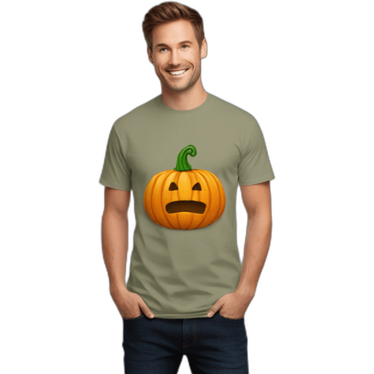 Pumpkin tee shirt emoji