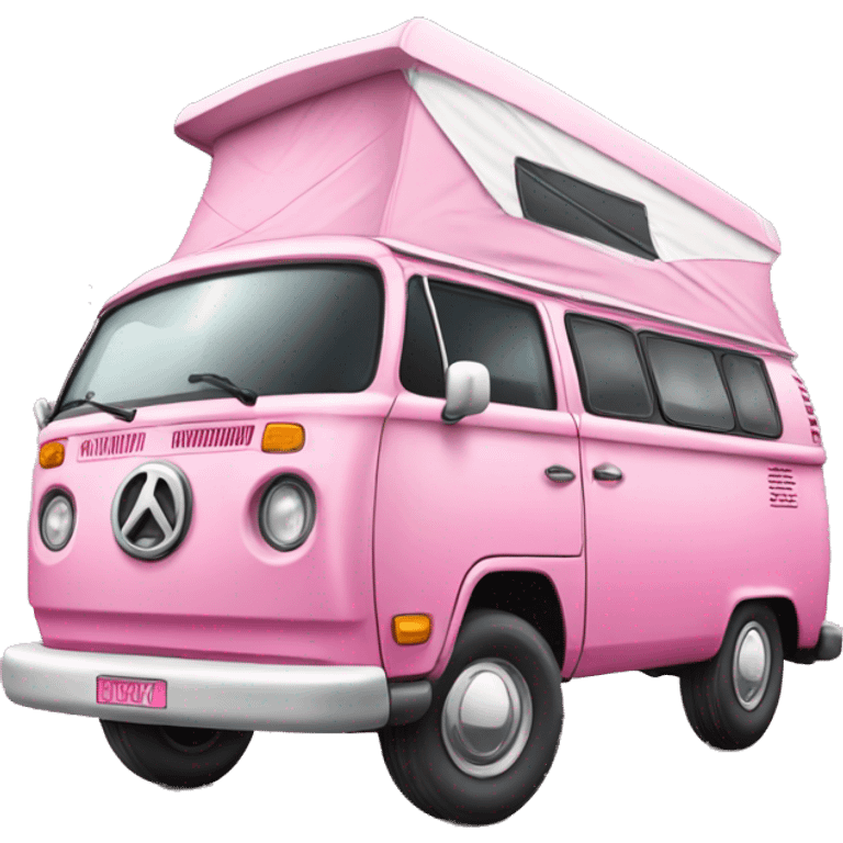 Pink camper van emoji