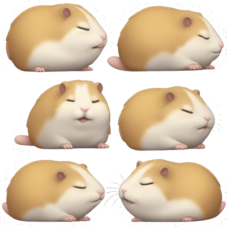 chubby hamster sleeping with cartoon Z’s emoji