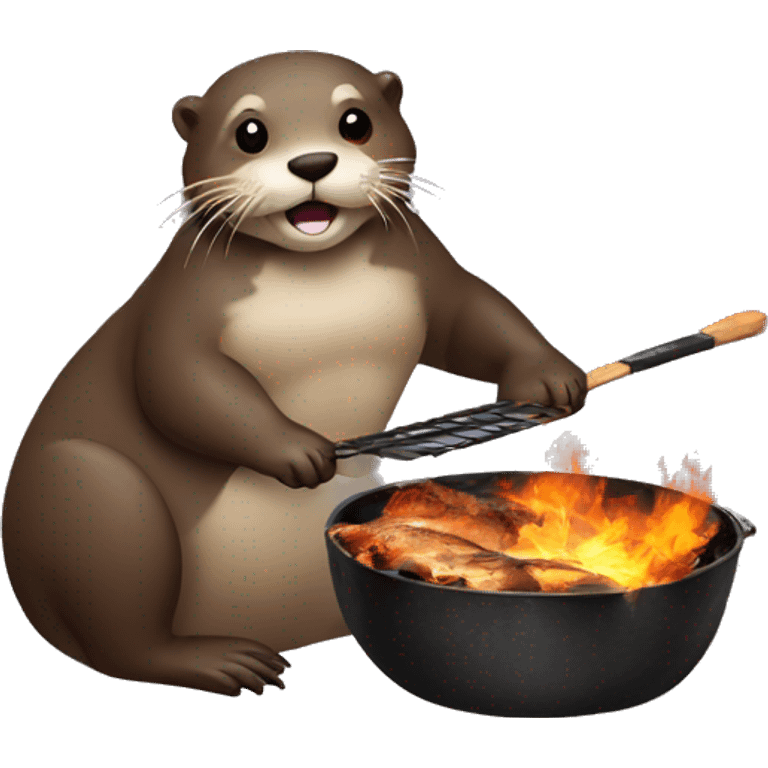 Otter grilling emoji