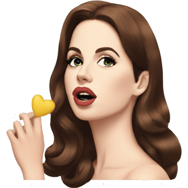 Lana del rey sending a kiss emoji