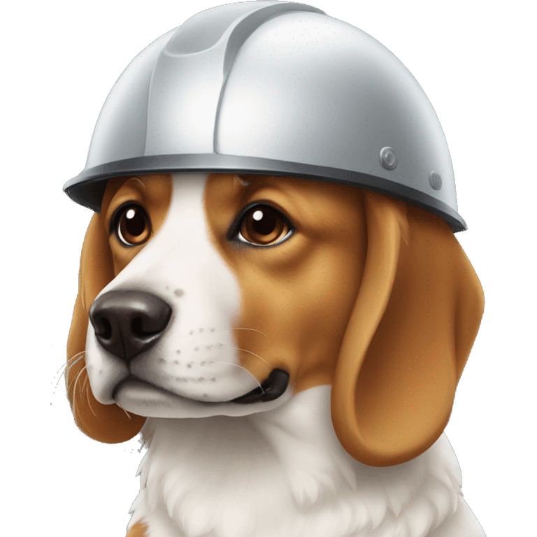 Dog with helmet  emoji