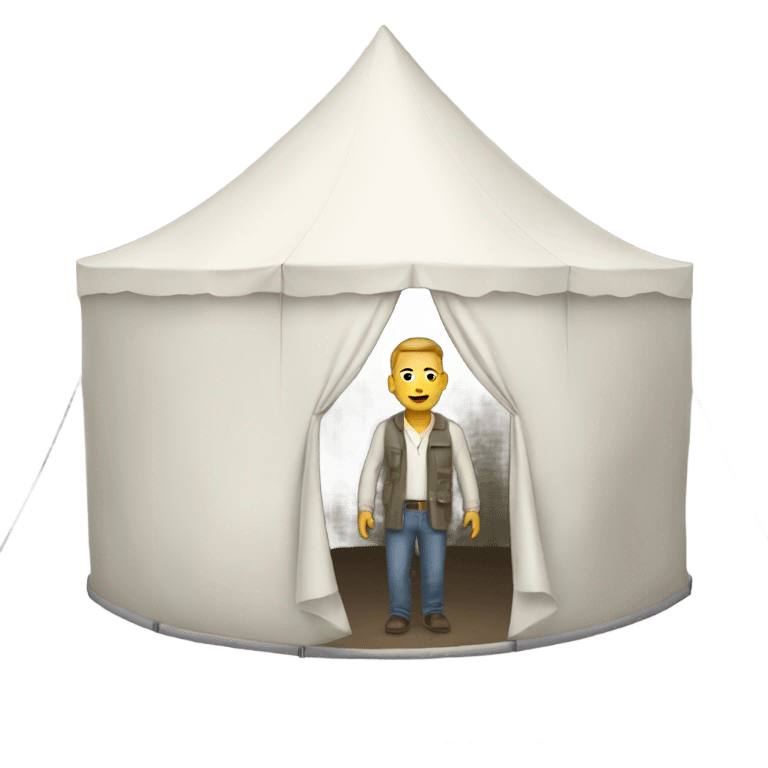 White tent man emoji