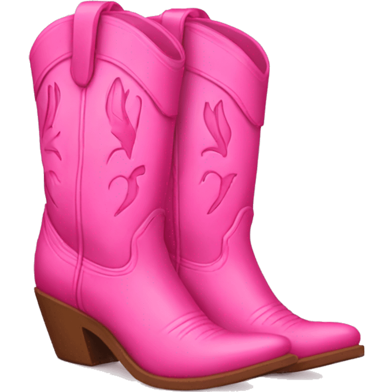 Pink cowgirl boots  emoji