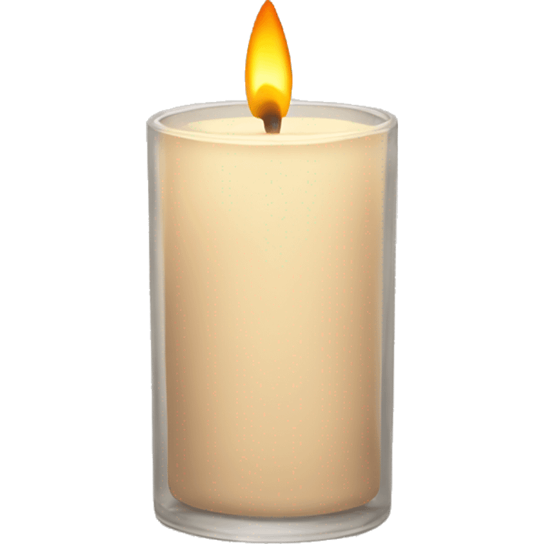 Beige asthetic candle in a Glas  emoji