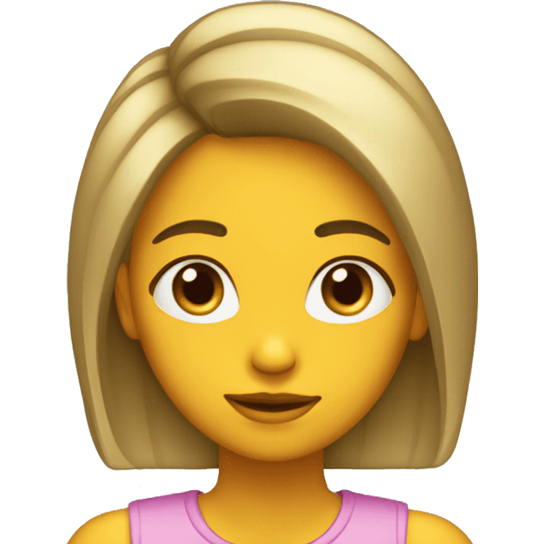 chica con pelo corto emoji