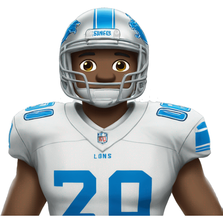 Detroit lions white jersey  emoji