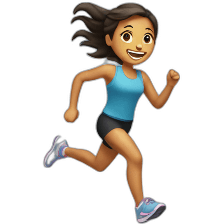 Girl running emoji