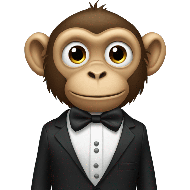 monkey wearing a tuxedo  emoji