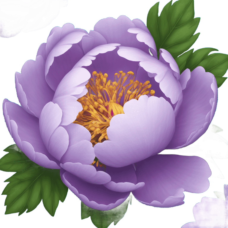 blue peony emoji