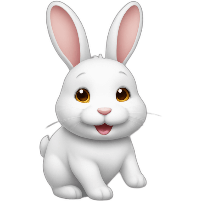 un lapin sur un autre lapin emoji