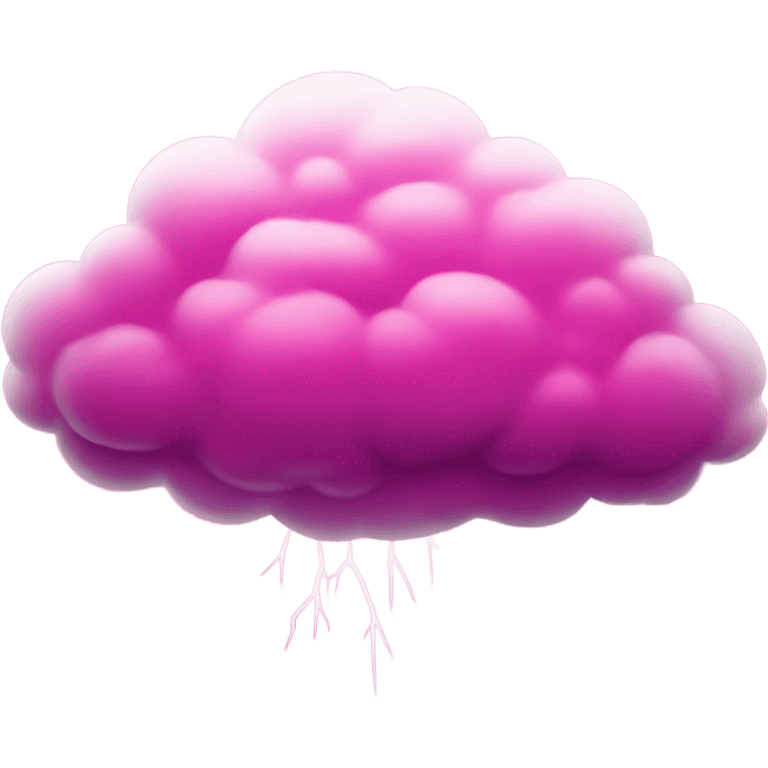 Hot pink thunderstorm cloud  emoji