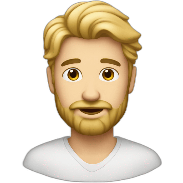 Belle blonde homme barbu emoji