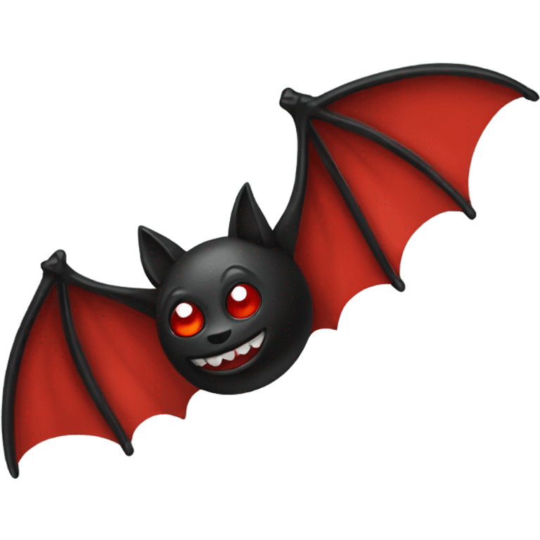 Black and red bat emoji