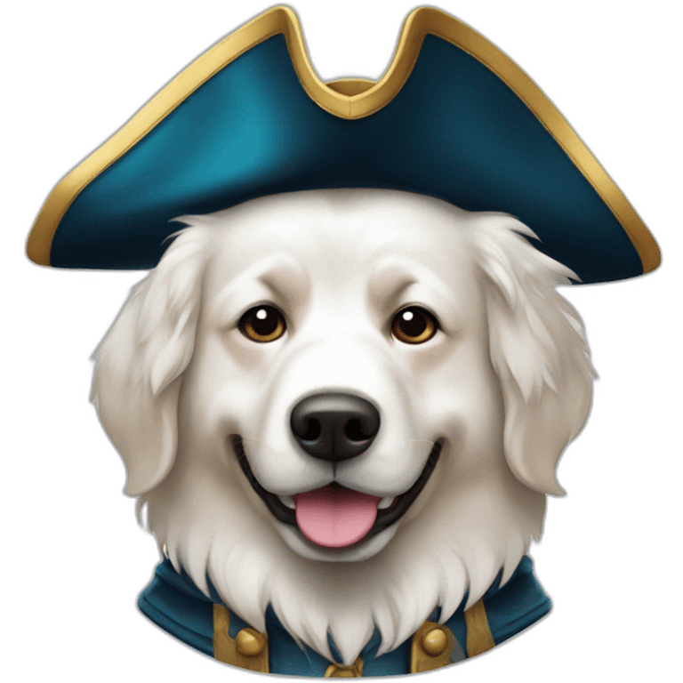 Pyrenees mountain dog White pirate costum emoji