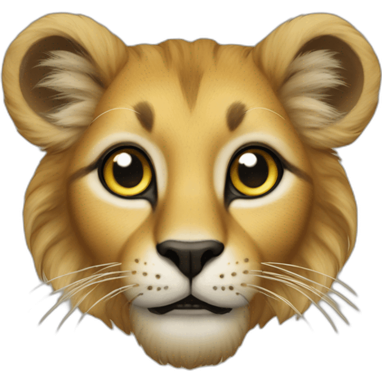 Suricat sur un lion emoji