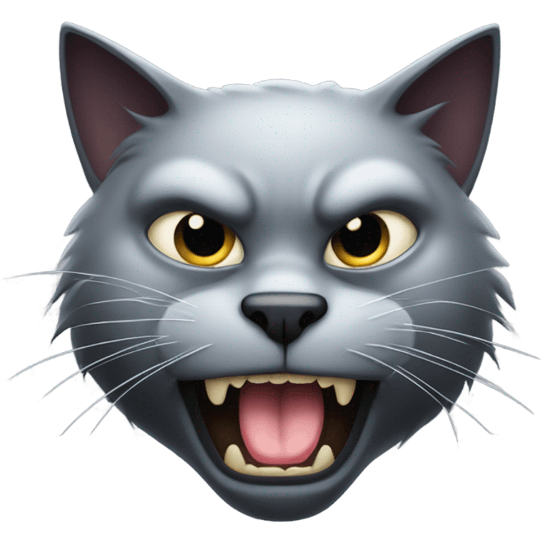 Black cat angry emoji