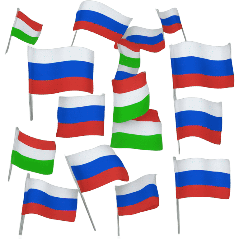 Russian flag but istead of white out green emoji