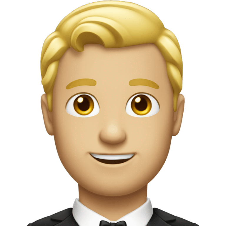 Blonde gentleman in tuxedo  emoji