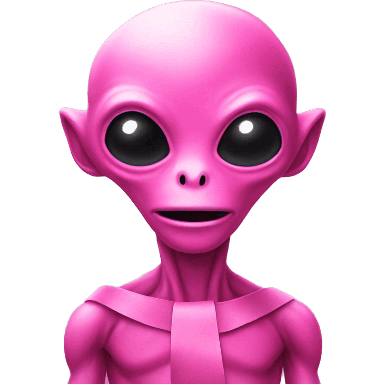 Pink Alien with ribbon I  emoji