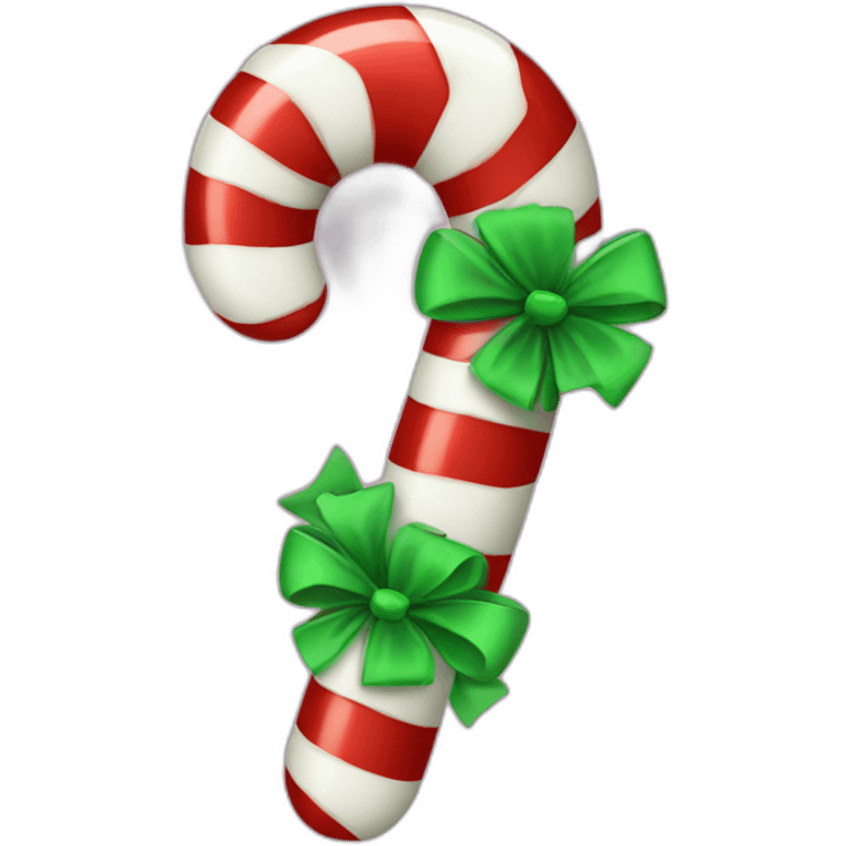 candy cane decorated emoji