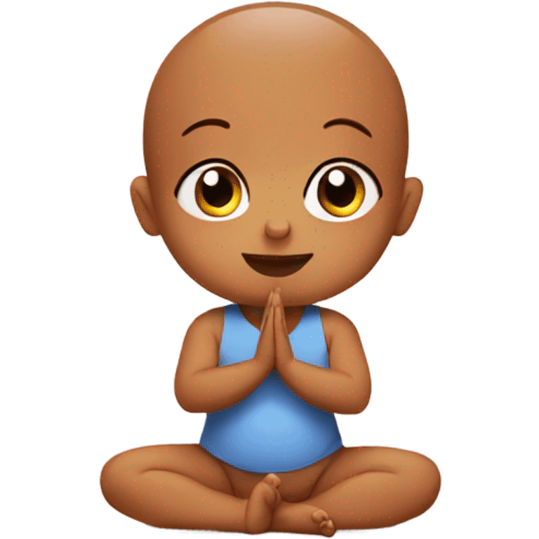 Baby doing yoga  emoji