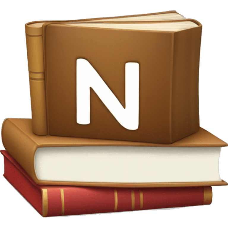 letter N with books emoji