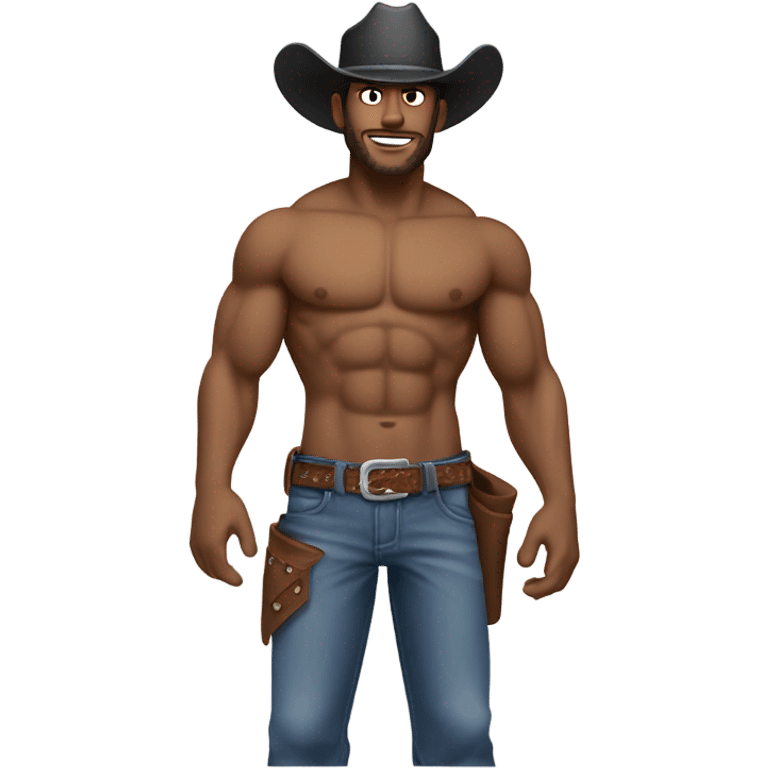 Shirtless cowboy emoji