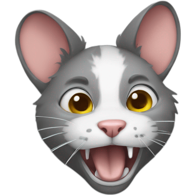 Rat beat cat emoji